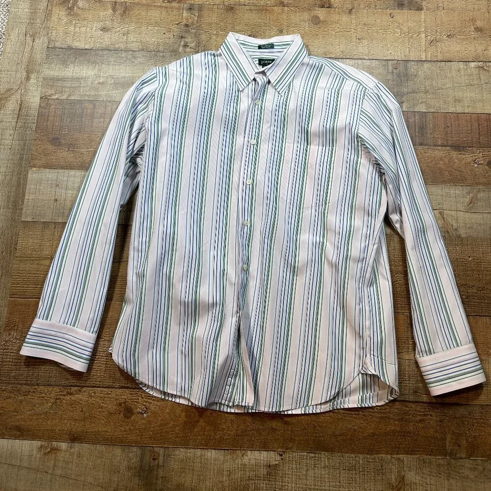 J. Crew Long Sleeve Button Down Shirt size Large (16-16.5)